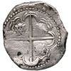 Image 2 : Potosi, Bolivia, cob 8 reales, 1632 T, cross-crosslet ornaments.