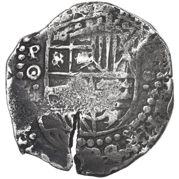 Potosi, Bolivia, cob 8 reales, 1649 O/Z, with crowned-O countermark on cross, ex-Mastalir (Plate).