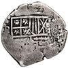 Image 1 : Potosi, Bolivia, cob 4 reales, (1650-1) O, with arms countermark on cross.