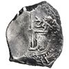 Image 2 : Potosi, Bolivia, cob 8 reales, 1701 F, Charles II posthumous.
