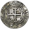 Image 2 : Potosi, Bolivia, cob 8 reales Royal (galano), 1718 Y, dots in legend, very rare, NGC Genuine / holed