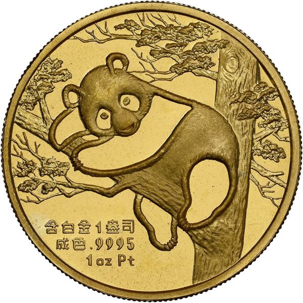 China (People's Republic), gold 1 oz proof official Panda issue, 1988, Basel International Coin Week