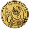 Image 1 : China (People's Republic), gold 5 yuan (1/20 oz) Panda, 1990, small date (Shenyang mint), NGC MS 69.