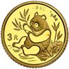 Image 1 : China (People's Republic), gold 3 yuan (1 gram) Panda, 1991, (10th Anniversary of the Issuance of Ch