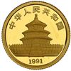 Image 2 : China (People's Republic), gold 5 yuan (1/20 oz) Panda, 1991, large date (Shanghai mint), NGC MS 69.