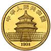 Image 2 : China (People's Republic), gold 10 yuan (1/10 oz) Panda, 1991, large date (Shanghai mint), NGC MS 69