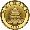 Image 2 : China (People's Republic), gold 10 yuan (1/10 oz) Panda, 1992, large date (Shanghai mint), NGC MS 69