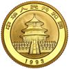 Image 2 : China (People's Republic), gold 10 yuan (1/10 oz) Panda, 1993, large date (Shanghai mint), NGC MS 69