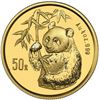 Image 1 : China (People's Republic), gold 50 yuan (1/2 oz) Panda, 1995, small date (Shenyang mint), NGC MS 69.