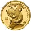 Image 1 : China (People's Republic), gold 10 yuan (1/10 oz) Panda, 1996, small date (Shanghai mint), NGC MS 69