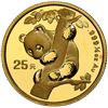 Image 1 : China (People's Republic), gold 25 yuan (1/4 oz) Panda, 1996, large date (Shenyang mint), NGC MS 69.