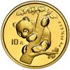 Image 1 : China (People's Republic), gold 10 yuan (1/10 oz) Panda, 1996, 15th Anniversary of the Issuance of C