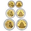 Image 1 : China (People's Republic), bimetallic proof three-coin Panda denomination set (10, 25, and 50 yuan),