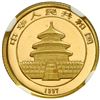 Image 2 : China (People's Republic), gold 10 yuan (1/10 oz) Panda, 1997, small date (Shanghai mint), NGC MS 70