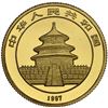 Image 2 : China (People's Republic), gold 25 yuan (1/4 oz) Panda, 1997, small date (Shanghai mint), NGC MS 68.