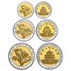 Image 1 : China (People's Republic), bimetallic proof three-coin Panda denomination set (10, 25, and 50 yuan),