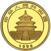 Image 2 : China (People's Republic), gold 25 yuan (1/4 oz) Panda, 1998, large date (Shenyang mint), NGC MS 69.