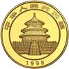 Image 2 : China (People's Republic), gold 100 yuan (1 oz) Panda, 1998, large date (Shenyang mint), NGC MS 69.