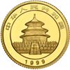 Image 2 : China (People's Republic), gold 5 yuan (1/20 oz) Panda, 1999, large date plain 1 (Shenyang mint), NG