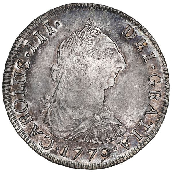 Potosi, Bolivia, bust 4 reales, Charles III, 1779 PR, NGC AU 53.