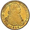 Image 1 : Santiago, Chile, gold bust 8 escudos, Ferdinand VII (bust of Charles IV), 1814 FJ, NGC MS 64+, fines