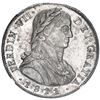 Image 1 : Santiago, Chile, bust 8 reales, Ferdinand VII ("admiral" bust), 1811 FJ, NGC MS 62.