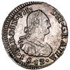 Image 1 : Santiago, Chile, bust 1/2 real, Ferdinand VII (bust of Charles IV), 1813 FJ.