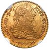 Image 1 : Popayan, Colombia, gold bust 1 escudo, Charles III, 1777 SF, NGC AU 58, finest known in NGC census.