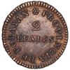 Image 2 : Popayan, Colombia, copper provisional 2 reales, 1813.
