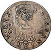 Image 2 : Costa Rica, 2 reales, female head / ceiba tree counterstamp (Type III, 1845) on a Madrid, Spain, bus