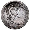 Image 1 : Costa Rica, 2 reales, female head / ceiba tree counterstamp (Type III, 1845) on a Seville, Spain, bu