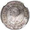 Image 1 : Costa Rica, 1/2 real "lion" countermark (Type VI, 1849-57) on a Costa Rica Central American Republic