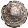 Image 2 : Costa Rica, 1/2 real "lion" countermark (Type VI, 1849-57) on a Costa Rica Central American Republic