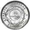 Image 1 : Costa Rica, 50 centimos, 1923 counterstamp (Type VIII) on a Costa Rica 25 centavos, 1893-HEATON, NGC