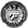 Image 2 : Cuba, proof silver "souvenir" peso (Bay of Pigs exile issue), 1965, lettered edge, NGC PF 67 Ultra C