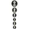 Image 1 : Dominican Republic (struck at the San Francisco mint), six-coin silver proof set of pattern 1, 5, 10