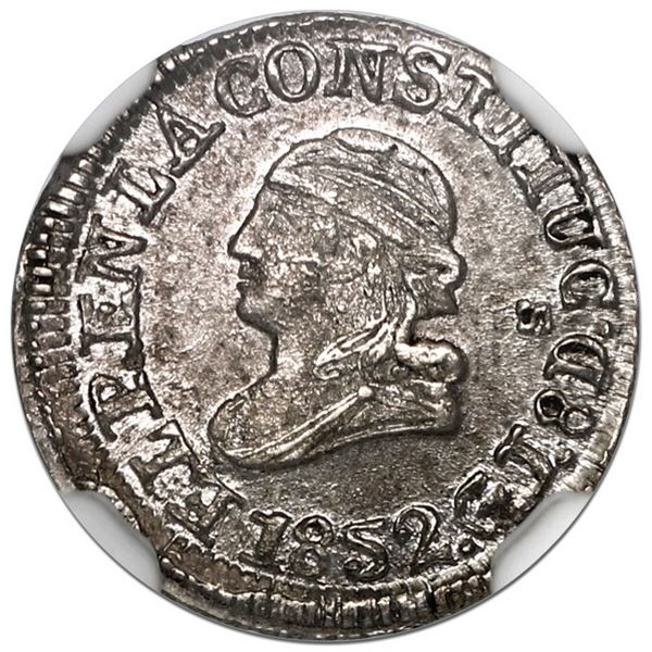 Quito, Ecuador, 1/4 real, 1852, NGC MS 65.