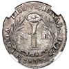 Image 2 : San Salvador, El Salvador, provisional 1 real, 1833, ESTADO DEL SALVADOR, rare, NGC XF 45 ("top po