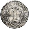 Image 2 : San Salvador, El Salvador, provisional 1 real, 1834, SAL with retrograde S, rare, NGC XF details / r