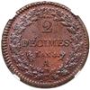 Image 2 : France (Paris mint), bronze 2 decimes, l'an 4 (1795-6), mintmark A, NGC MS 63 Brown.