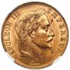 Image 1 : France (Paris mint), gold 50 francs, Napoleon III, 1865-A, NGC MS 62.