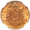 Image 2 : France (Paris mint), gold 50 francs, Napoleon III, 1865-A, NGC MS 62.