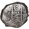 Image 2 : Guatemala, 8 reales, sun-over-mountains (Type II, 1839) countermark on pillars side of a Potosi, Bol