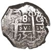 Image 2 : Guatemala, 8 reales, sun-over-mountains (Type II, 1839) countermark on cross side of a Potosi, Boliv