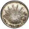 Image 1 : Mexico City, Mexico, "hookneck" 8 reales, 1824 JM, NGC MS 62.