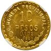 Image 2 : Oaxaca, Mexico, gold 10 pesos, 1915 TM, fifth bust, NGC MS 65.