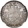 Image 1 : Lima, Peru, pillar 8 reales, Ferdinand VI, 1753 J, dots over both mintmarks, NGC AU 53.