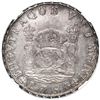 Image 2 : Lima, Peru, pillar 8 reales, Ferdinand VI, 1753 J, dots over both mintmarks, NGC AU 53.
