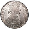 Image 1 : Lima, Peru, bust 8 reales, Ferdinand VII transitional ("imaginary" bust), 1811 JP, long ribbons, NGC