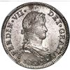 Image 1 : Lima, Peru, bust 2 reales, Ferdinand VII, 1820 JP, NGC MS 64.